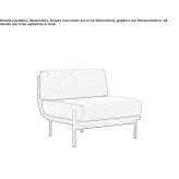 Armchair upholstered with fabric Madras