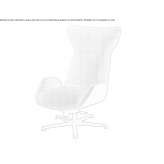 Fabric armchair with high backrest and armrests Petigny