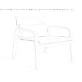 Batyline® armchair with stackable armrests Filotion