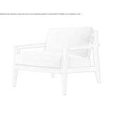 Fabric armchair with armrests Stende