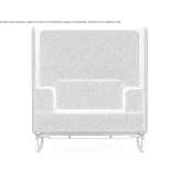 Sectional armchair with high backrest Bibano