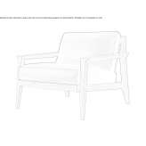 Leather armchair with armrests Stende