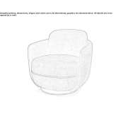 Fabric swivel armchair Begijar