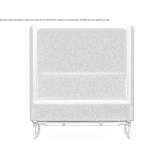Sectional armchair with high backrest Bibano