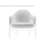 Fabric armchair with armrests Brosso