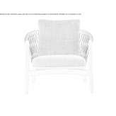 Wood and fabric armchair with armrests Saltair
