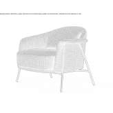 Fabric armchair with armrests Ukum