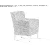 Fabric armchair with armrests Boryspil