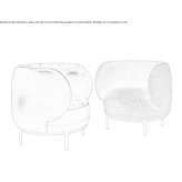 Armchair with armrests Sision