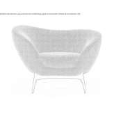 Fabric armchair with armrests Lambton
