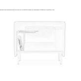 Upholstered armchair with a writing tablet Aniane