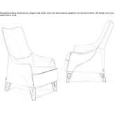 Bergere leather armchair with armrests Albiztur