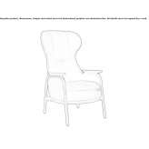 Wing chair with armrests Sision
