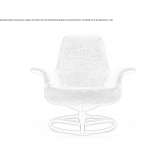 Swivel fabric armchair with armrests Arecibo