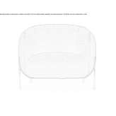 Fabric armchair with removable cover and armrests Opichen