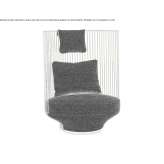 Fabric armchair with high backrest Aurigo