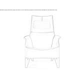 Tanned leather armchair with headrest Albiztur