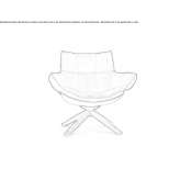 Swivel armchair on trestles with armrests Svidnik