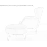 Fabric armchair with armrests Koknese