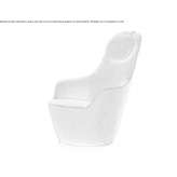 Fabric armchair with high backrest and headrest Borstel