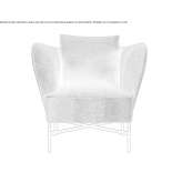 Fabric armchair with armrests Cadro