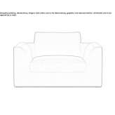 Fabric armchair with armrests Potcoava