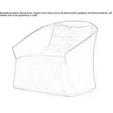 Fabric armchair with removable cover and armrests Siemien