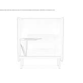 Acoustic armchair with integrated magazine rack Aniane