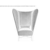 Fabric armchair with high backrest Cadro