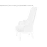 Fabric upholstered armchair with high backrest Douvrin