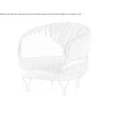 Fabric armchair with armrests Lozanne