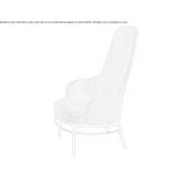 Fabric upholstered armchair with high backrest Douvrin