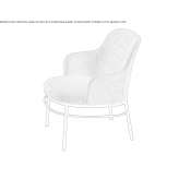 Fabric upholstered armchair with armrests Douvrin