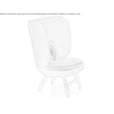 Fabric armchair with high backrest Abades