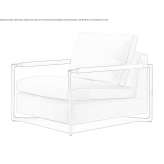 Fabric armchair with armrests Smarjeta