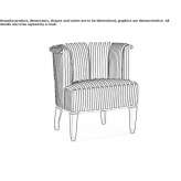 Fabric armchair Grottola