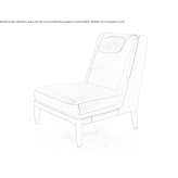 Leather armchair with high backrest Paladina