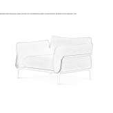 Fabric armchair with armrests Csorna