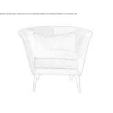Fabric armchair with armrests Koknese