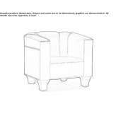 Leather armchair Pillaton