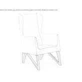 Wing leather armchair with armrests Albiztur