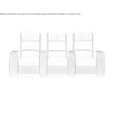 Fabric armchair for home cinema with armrests Sura