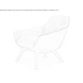 Leather upholstered armchair Pomarolo