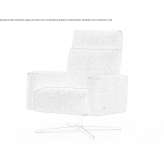 Fabric armchair with 4-star base with armrests Chambara