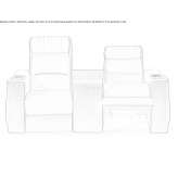 Home theater fabric seat with motorized functions Sura