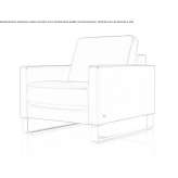Leather armchair with armrests Gevninge