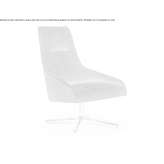 Upholstered armchair with high backrest and 4-star base Pamukova