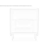 Acoustic armchair with high backrest Aniane