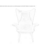 Leather armchair with armrests Maraylya