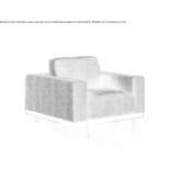 Fabric armchair with armrests Gozdnica